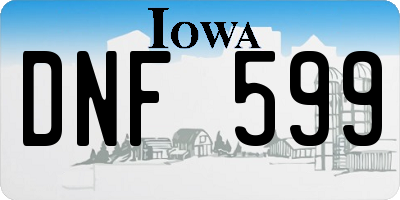 IA license plate DNF599