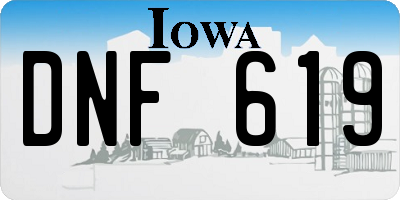 IA license plate DNF619