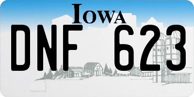 IA license plate DNF623