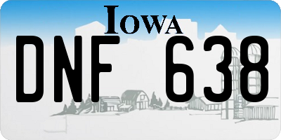 IA license plate DNF638