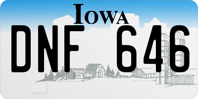 IA license plate DNF646