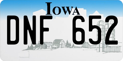 IA license plate DNF652