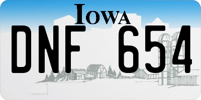 IA license plate DNF654