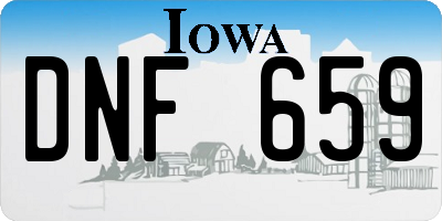 IA license plate DNF659
