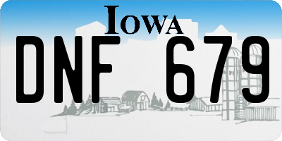 IA license plate DNF679