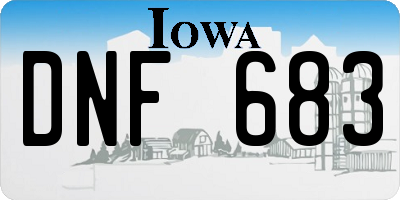 IA license plate DNF683