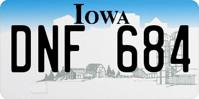 IA license plate DNF684