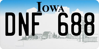 IA license plate DNF688