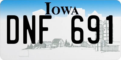 IA license plate DNF691