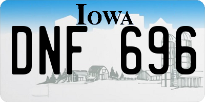 IA license plate DNF696