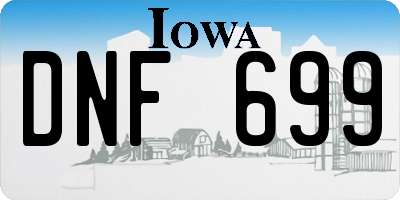 IA license plate DNF699
