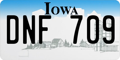 IA license plate DNF709