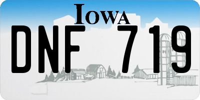 IA license plate DNF719