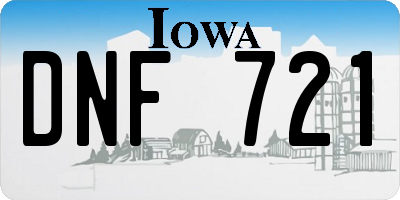 IA license plate DNF721
