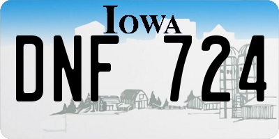 IA license plate DNF724