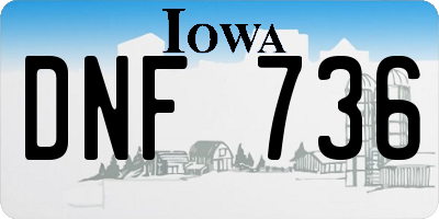 IA license plate DNF736