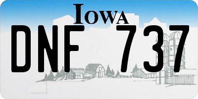 IA license plate DNF737