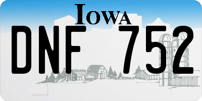 IA license plate DNF752