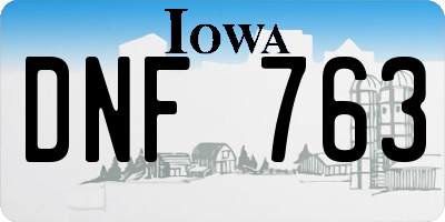 IA license plate DNF763