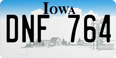 IA license plate DNF764