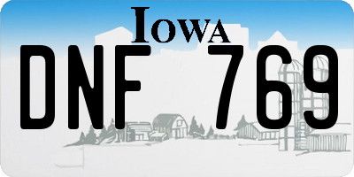 IA license plate DNF769