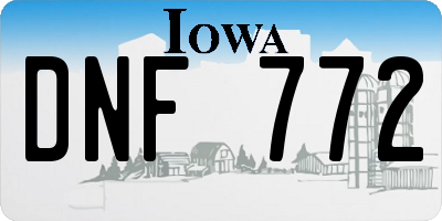 IA license plate DNF772
