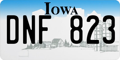 IA license plate DNF823