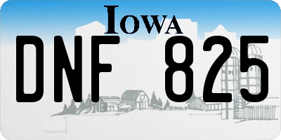 IA license plate DNF825