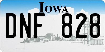 IA license plate DNF828