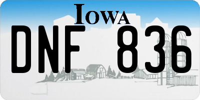 IA license plate DNF836
