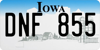 IA license plate DNF855