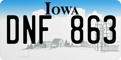 IA license plate DNF863