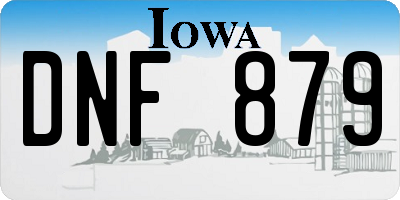 IA license plate DNF879
