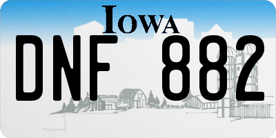 IA license plate DNF882