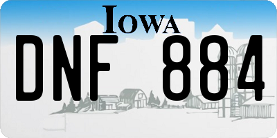 IA license plate DNF884