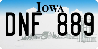 IA license plate DNF889