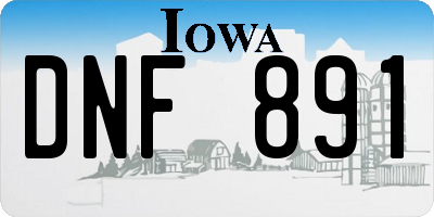 IA license plate DNF891
