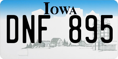 IA license plate DNF895
