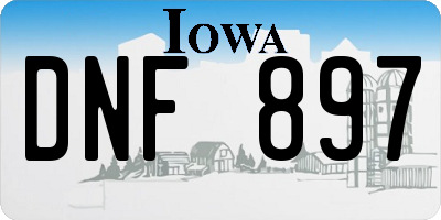 IA license plate DNF897