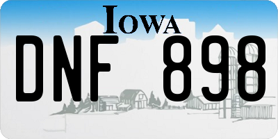 IA license plate DNF898