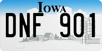 IA license plate DNF901