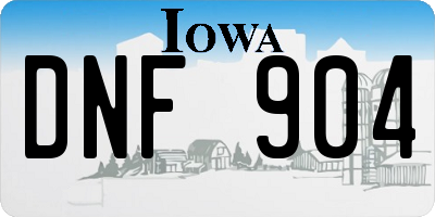 IA license plate DNF904
