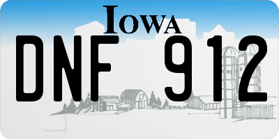 IA license plate DNF912