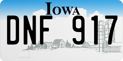 IA license plate DNF917