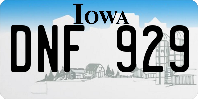 IA license plate DNF929