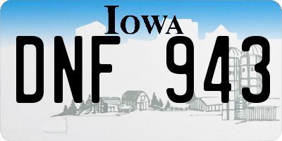 IA license plate DNF943