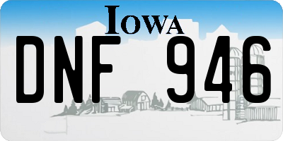 IA license plate DNF946