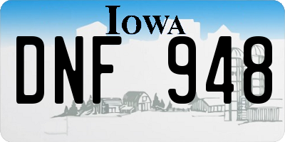IA license plate DNF948