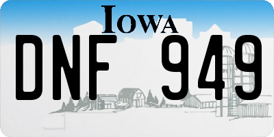 IA license plate DNF949