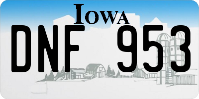 IA license plate DNF953